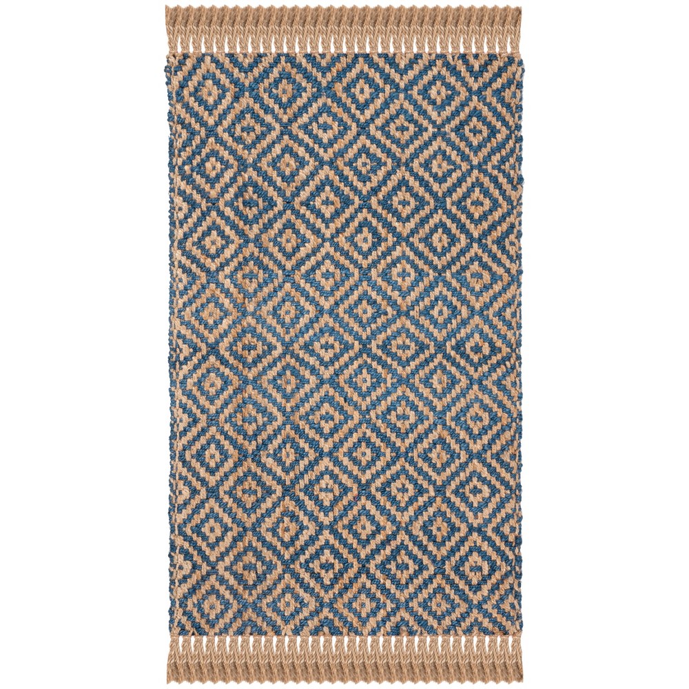 3'x5' Geometric Woven Accent Rug Tropical Blue/Natural - Safavieh
