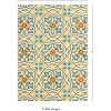 HomeStock Trio Ettie Ivory & Blue 5x7, Transitional, Hand Tufted - 3 of 4