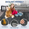 Solid Bordered Rug, Machine Washable Soft Geometric Throw Carpet, Non-Slip Low-Pile Indoor Floor Mat for Living Room, Bedroom, Office - 3 of 4