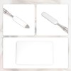 Unique Bargains Small Square Without Finger Hole Foundation Spatula Makeup Mixing Palettes  Silver Tone 1 Set - 3 of 4