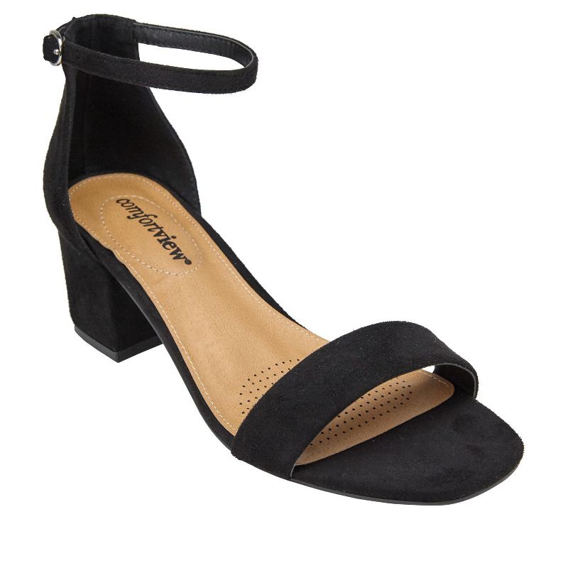 Comfortview Wide Width Orly Sandal Open Toe Low Heel Women's Dress Shoes, 1 of 2