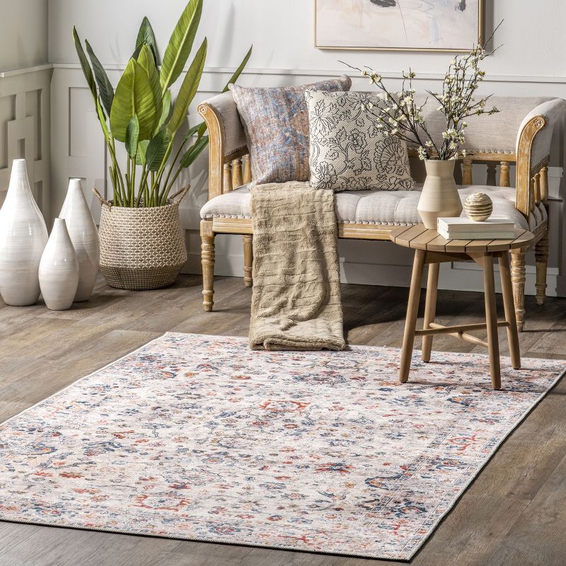 Liza Traditional Faded Cotton Area Rug, 3 of 11