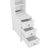 PAGED Tall Nightstand with 3 Drawers and Adjustable Shelves, Modern Wooden Side Table with Outlet, Bedside Cabinet for Bedroom, Living Room - 3 of 4
