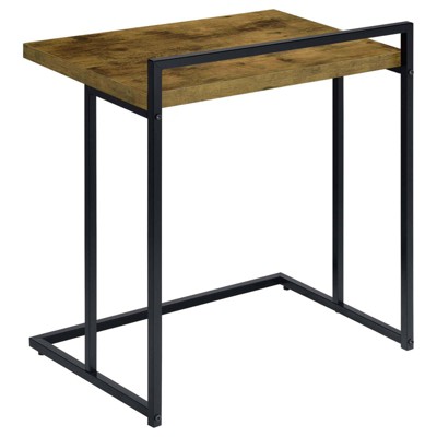 Dani 23.5'' Antique Nutmeg & Black Modern Snack Table