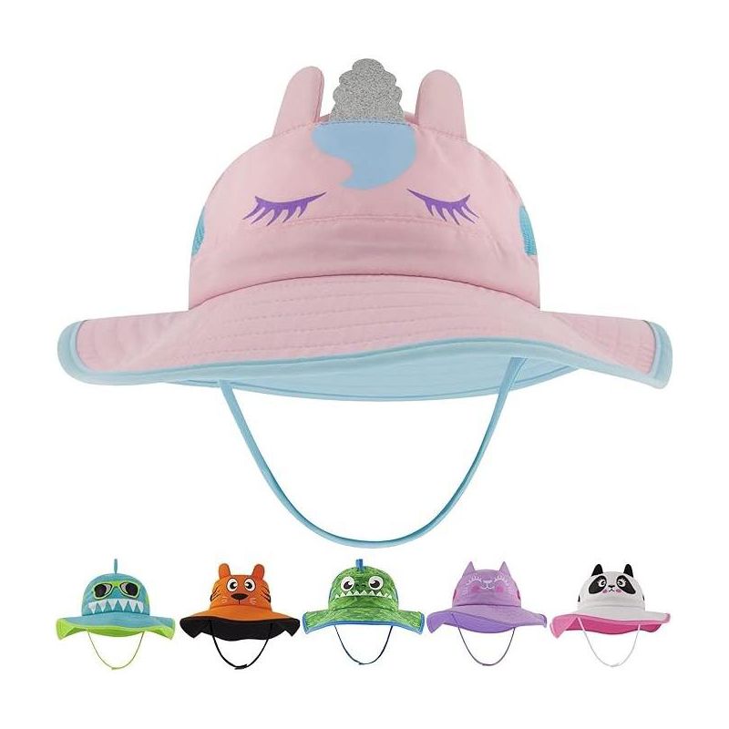 Addie & Tate Kid's Sun Hat for Boys and Girls with UV Protection, Toddlers and kids Ages 2-7 Years (Unicorn), 1 of 4