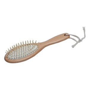 Evideco French Home Goods Natural Wooden Hair Brush with Rounded Bristles - 1 of 4