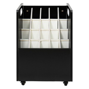 YIYIBYUS Mobile Roll File Organizer Cart, 20 Slots File Holder with Wheels - 1 of 4