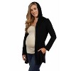 24seven Comfort Apparel Open Front Lightweight Hooded Maternity Cardigan - 2 of 4