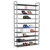 vidaXL Shoe Rack Black Metal and non-woven fabric Tall Lightweight - 2 of 4