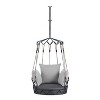 Maggift Patio Decorative Chair, Swing Chair Hanging Basket, Hanging Chair with Cushions for Patio Porch, Balcony, Gray, 34"*32"*76.57" - 3 of 4