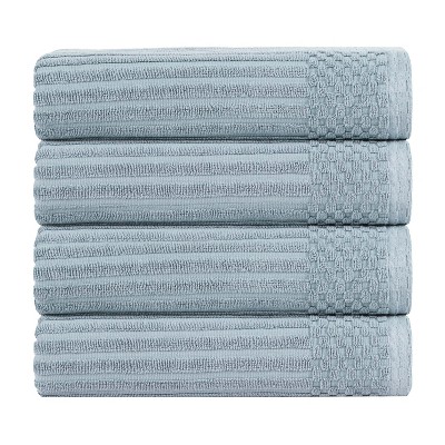 Modern Ribbed Cotton  Assorted Towel Set by Blue Nile Mills