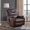 FONTOI Accent Chair with Side Pockets&Holder, Recliner Chair with Comfortable Back&Arm, Brown, 30.31"*41.34"*34.25" - 2 of 4