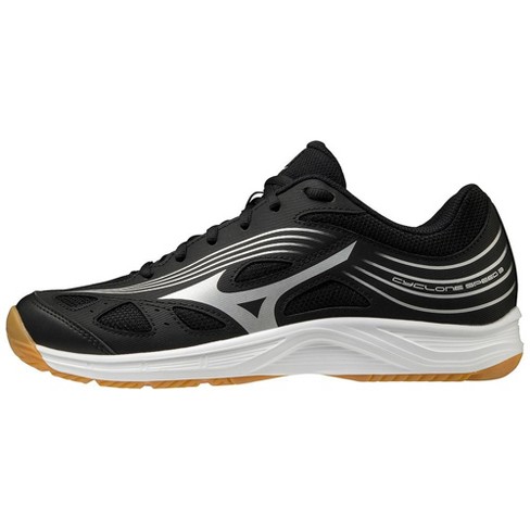 Black and silver 2024 mizuno volleyball shoes