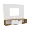 56.1" Engineered Wood Modern Floating Entertainment Center with Two Cabinets, Four Shelves and Cable Management for Living Room - 2 of 4