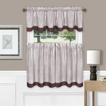 Candy Apple Red Gingham Checkered Plaid Kitchen Tier Curtain Valance 