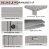 Kumasinova Rustic 3 Shutter-shaped Doors Storage Ottoman, Storage Bench with Adjustable Shelf, Entryway Bench, Shoe Bench with Removable Cushion - 3 of 4