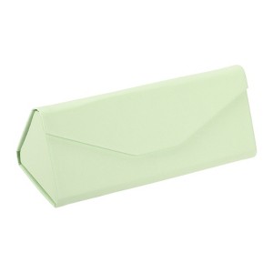 Unique Bargains Foldable PU Leather Magnetic Triangle Glasses Eyewear Case - 1 of 4