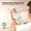 3-Pack Organic Swaddle Sleep Sacks Baby with Knot Hats, Newborn Premies Swaddles Wrap 0-3 Months, Ergonomic Wearable Blanket - 4 of 4