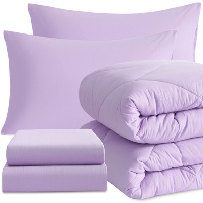 5 Piece Twin Bedding Set, All Season Super Soft Bed in a Bag - NTBAY