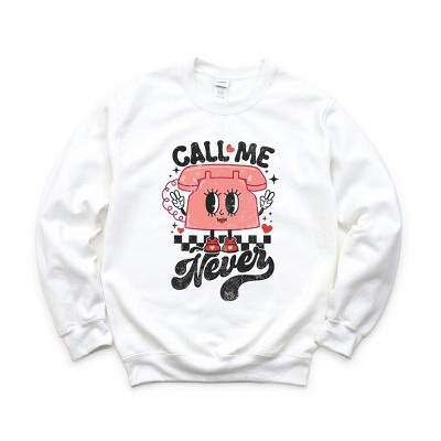 Simply Sage Market Women's Graphic Sweatshirt Call Me Never Phone