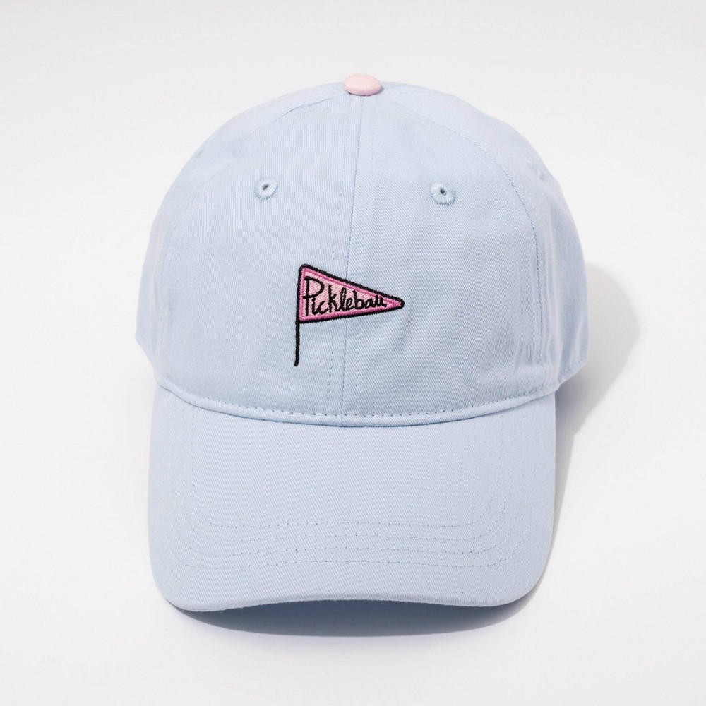 Pickleball Flag Hat - Frasier Sterling Blue/Pink: Adjustable Cotton Sports Cap