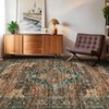 Machine Washable Area Rugs, Vintage Printed Floor Carpet with Non-Slip Backing - 2 of 4