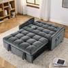 NicBex 47 Inch Loveseat,Modern Comfy Velvet Loveseat Sofa with Adjustable Back & Pull-Out Bed,Small 2-Seater Couch for Living Room - 3 of 4