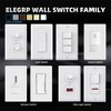 ELEGRP Single Pole Illuminated Light Switch, 15A Decorator Switch, 120V, in-Wall On/Off Switch, Self-Grounding, w/Wall Plate, UL Listed,White 2 PC - 4 of 4