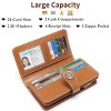 Women’s Wallet Leather Wristlet – RFID Blocking Large Capacity Credit Card Holder with Zipper Pocket, Multiple Compartments & Phone Slot - 3 of 4