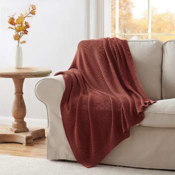 Kate Aurora Vermont Impressions Cable Knit Accent Throw Blanket - 50 in. W x 60 in. L