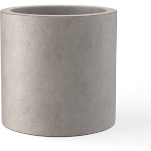 Rosemead Home & Garden Inc. 16" Dia Round Modern Concrete Outdoor Planter Pot Weathered - 1 of 3
