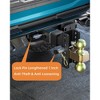 Adjustable trailer hitch for 2" receiver; 5" drop, 2" & 2-5/16" steel tow balls, 12,500 lbs GTW, ideal for heavy-duty trucks, includes 2 locks. - 2 of 4