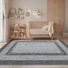 Machine Washable Area Rugs for Living Room, Modern Braided Accent Rug, Non Slip and Non Shedding Carpet for Bedroom, Grey - 2 of 4