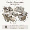 XIZZI OUTDOOR SWIVEL ROCKER SETS: 3-PC Rocker + Modular Sofa & Fire Pit Options - All-Weather Fabric, 8 Color Choices for Patio, Garden, Poolside - 2 of 4
