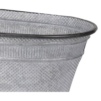 Clemson Silver Galvanized Metal Oval Tubs Set of 3