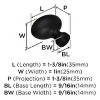 Amerock Vaile 1-3/8 inch (35mm) Length Matte Black Cabinet Knob - 10 Pack - 3 of 4