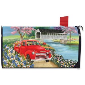 Spring Covered Bridge Magnetic Mailbox Cover Pickup Truck Briarwood Lane - 1 of 3