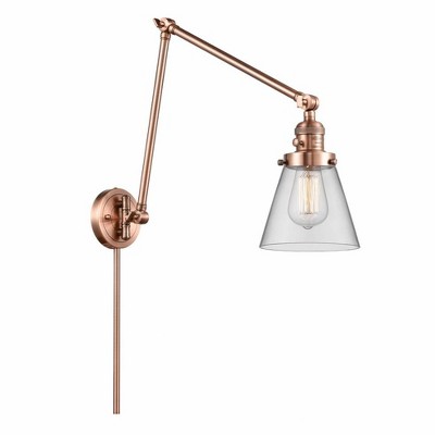 Cone - 1 Light Swing Arm Wall Sconce In Industrial Style-30 Inches Tall and 8 Inches Wide