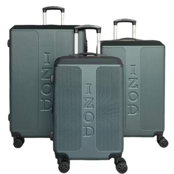 IZOD Skye Expandable ABS Hard shell Lightweight 360 Dual Spinning Wheels Combo Lock 3 Piece Luggage Set