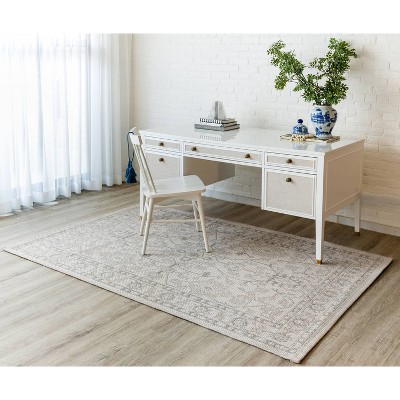 Boothbay Traditional Tufted Gray Synthetic Runner Rug - 90"x31"