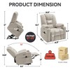 FONTOI Large Size Accent Chair with 2 Cup Holders&Side Pockets, Recliner Chair with Comfortable Back, Beige, 38.5"*41.75"*34.25" - 3 of 4