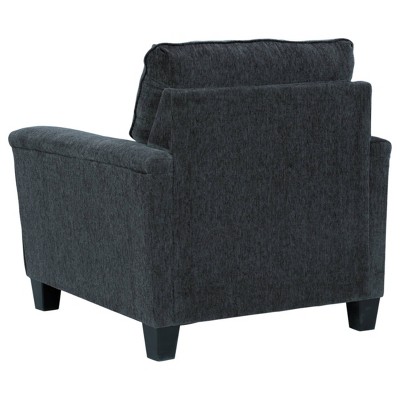 Contemporary Abinger 41" Gray Microfiber Accent Chair