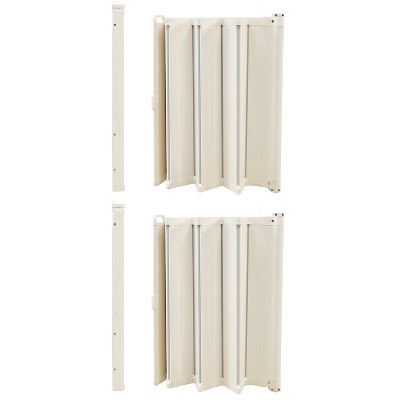 Scandinavian Pet Design Guard Me Retractable 22" to 36" Pet Safety Gate, White (2 Pack)