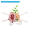 Unique Bargains Corsage Wristlet Adjustable Artificial Flower 2 Pcs - 2 of 4