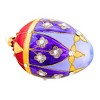 Miss Christmas 5.5 Inch Royal Purple Faberge Egg Christmas Tree Ornament , Multi Seasonal Decor Christmas Holiday Easter (1PC) - 4 of 4