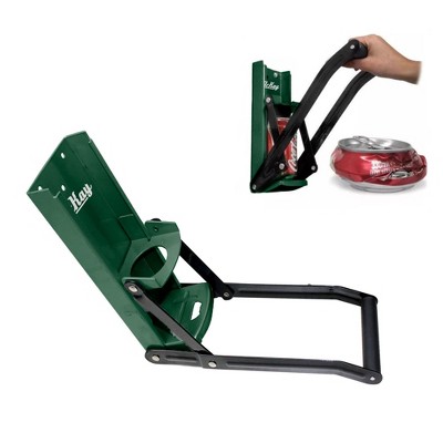 Hunter Green Heavy-Duty Wall-Mounted Metal Can Crusher, 12 oz.