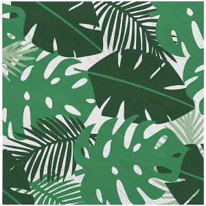 30ct New Jungle Lunch Napkins Green - Spritz™ - 1 of 2