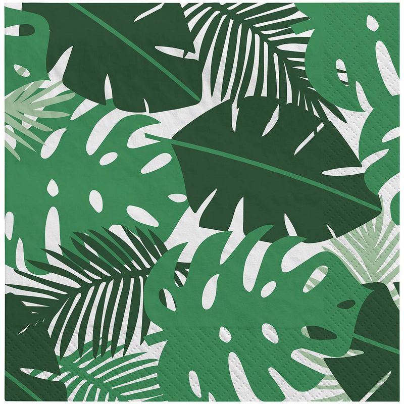 30ct New Jungle Lunch Napkins Green - Spritz&#8482;, 1 of 3