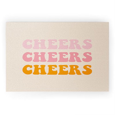 socoart cheers cheers cheers 36" x 24" Welcome Mat - Society6