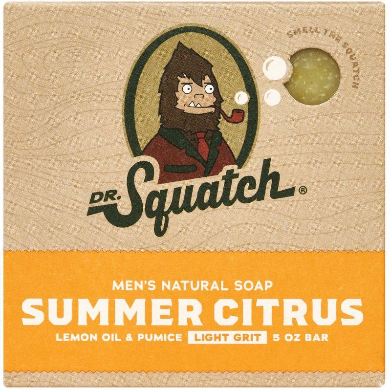 DR. SQUATCH Men&#39;s All Natural Bar Soap - Summer Citrus - 5oz, 1 of 11